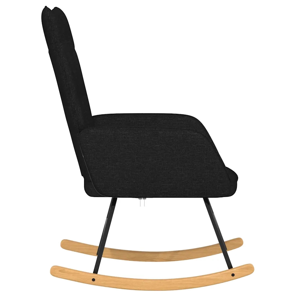 Sedia a Dondolo Nera in Tessuto 327617