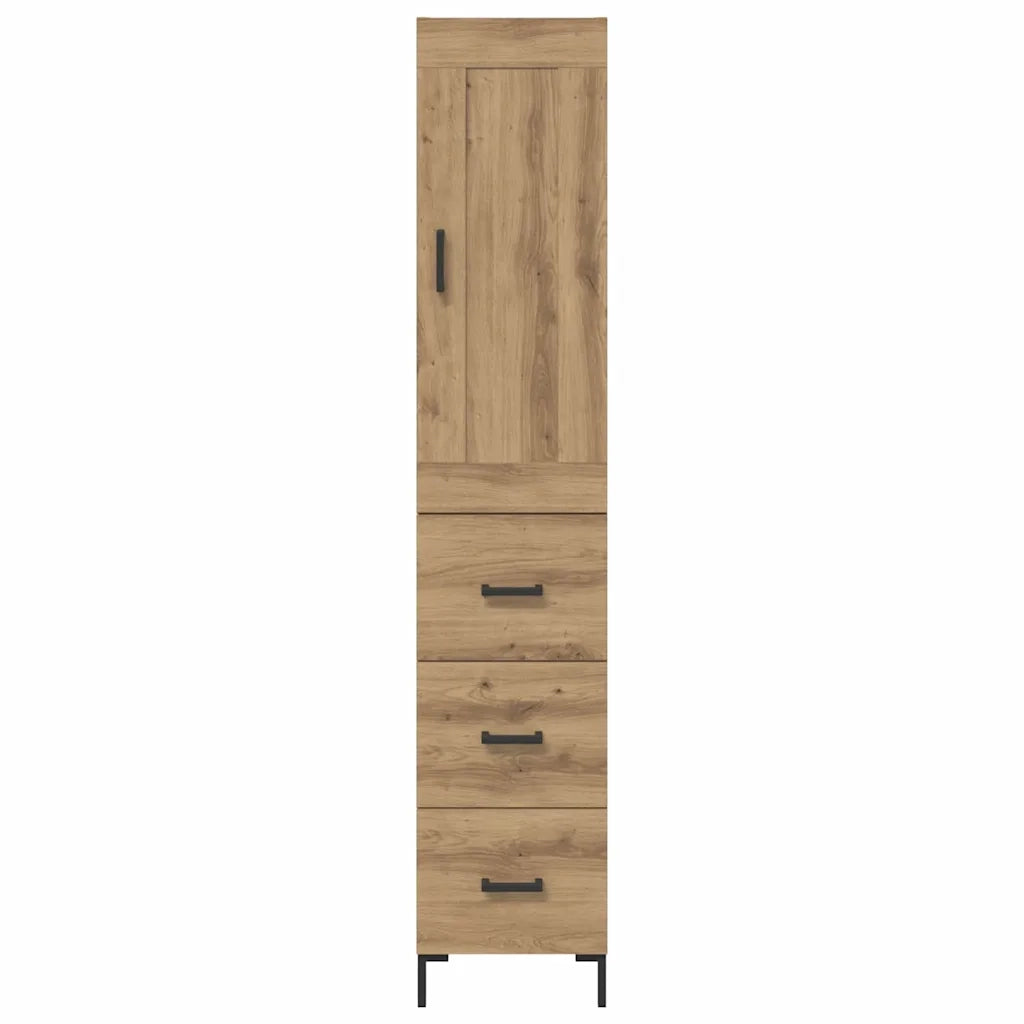 Credenza con cassetto Rovere artigianale 34,5 x 34 x 180 cm 3415834