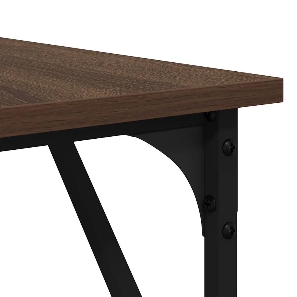 Scrivania Rovere Marrone 149x149x75 cm in Legno Multistrato 837586