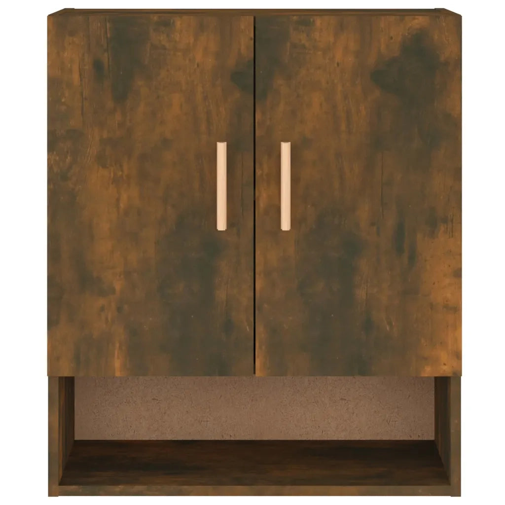 Armadietto a Muro | Mobile a Parete Rovere Fumo 60x31x70 cm in Legno Multistrato