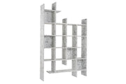 Libreria in legno "Manco" - 122 x 25 x 188 cm - Bianco marmorizzato