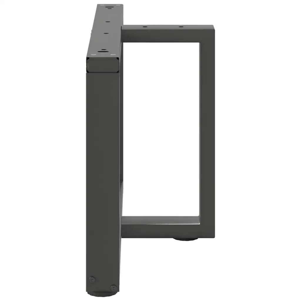 Gambe per Tavolino da Caff¨¨ a Forma di T 2 pz | Piede del tavolo Antracite 70x25x(42-43) cm Acciaio