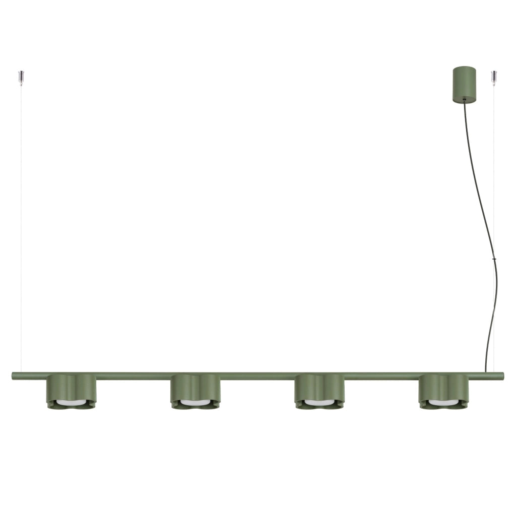 Lampadario OVIO 4 verde oliva Gx53