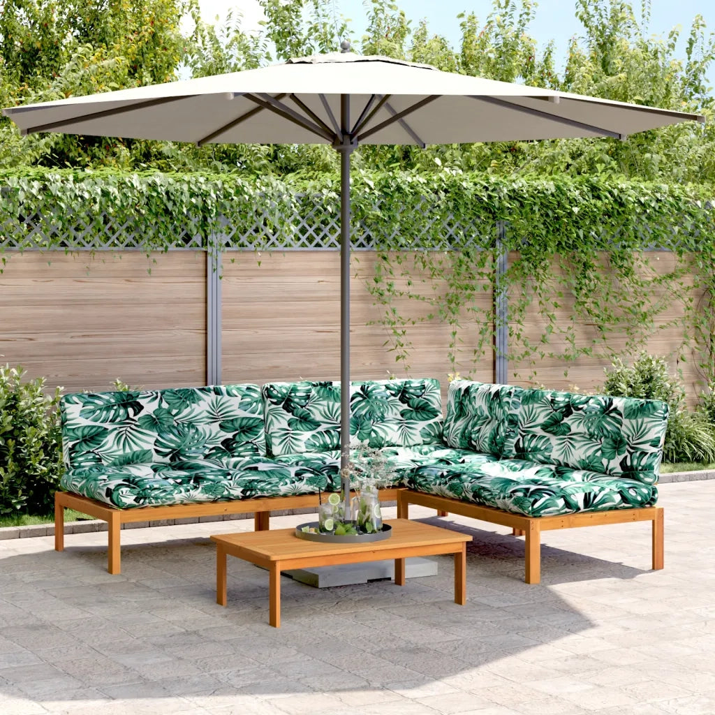 vidaXL Set Divani Pallet Giardino 4pz Cuscini Legno Massello Acacia