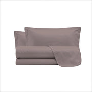 Set Lenzuola Sopra Sotto e Federe Matrimoniale Maxi 180x200 cm Linea Cloe in Raso di Cotone Rosa Antico