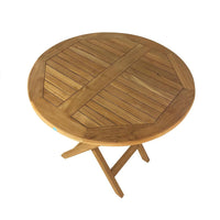 Tavolo Pieghevole Rotondo Artù da Esterno Ø80 cm in Teak