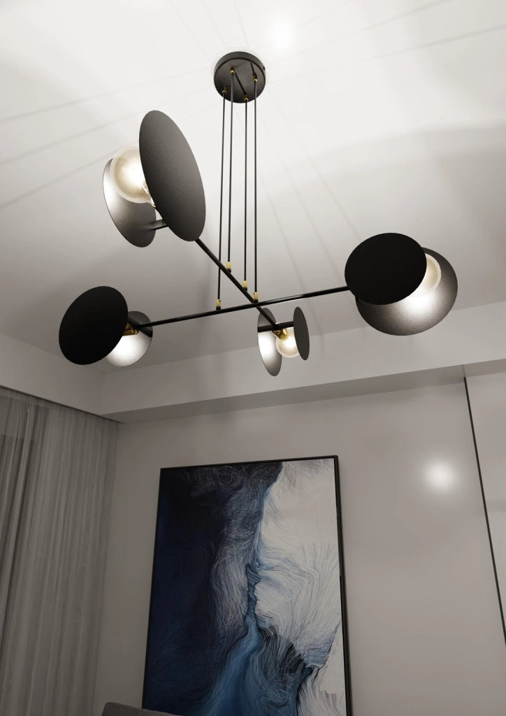 Lampadario Emibig IDEA 4 4xE27 Nero metallo Ø96 H100