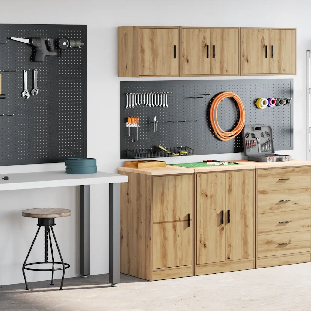 Armadi da Garage 2 pz Rovere Artigianale in Legno Multistrato CFW8205603