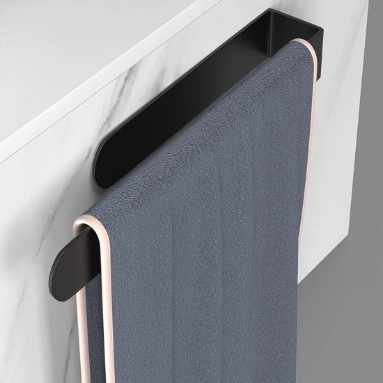 Asciugamani da bagno in acciaio inox senza forare - 30cm per bagno e cucina