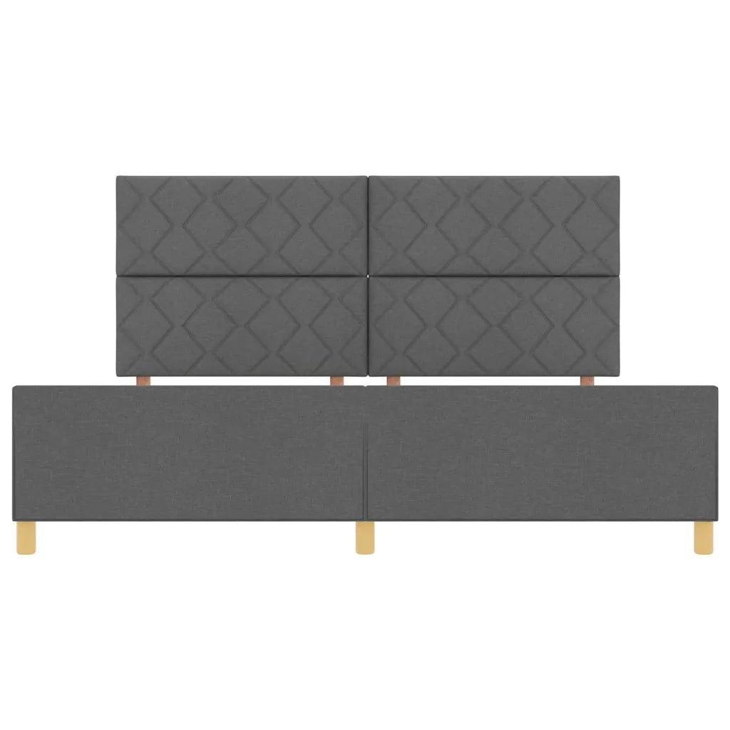 Struttura del letto Grigio scuro 200 x 200 cm Tessuto 3344831