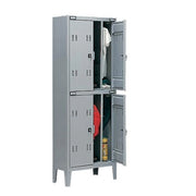 Armadietto spogliatoio sovrapposto a 4 posti con tramezza interna cm. 70x35x180h