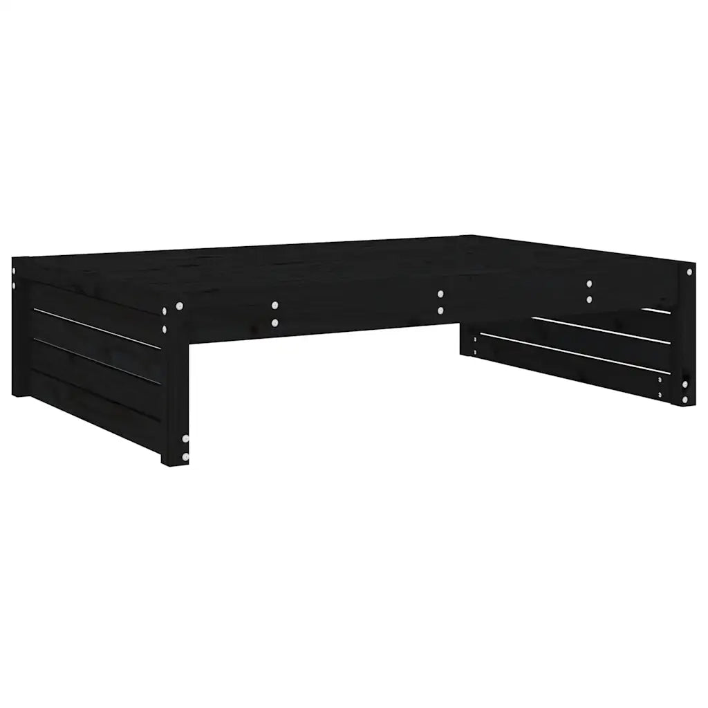 Poggiapiedi da Giardino 120x80 cm Legno Massello di Pino Nero 825769