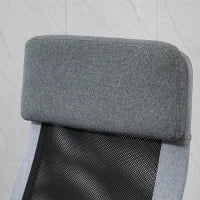 Sedia da Ufficio Ergonomica Girevole, Altezza Regolabile e Dondolamento, Poltrona in Tessuto a Rete 65x67x119-129cm Grigio