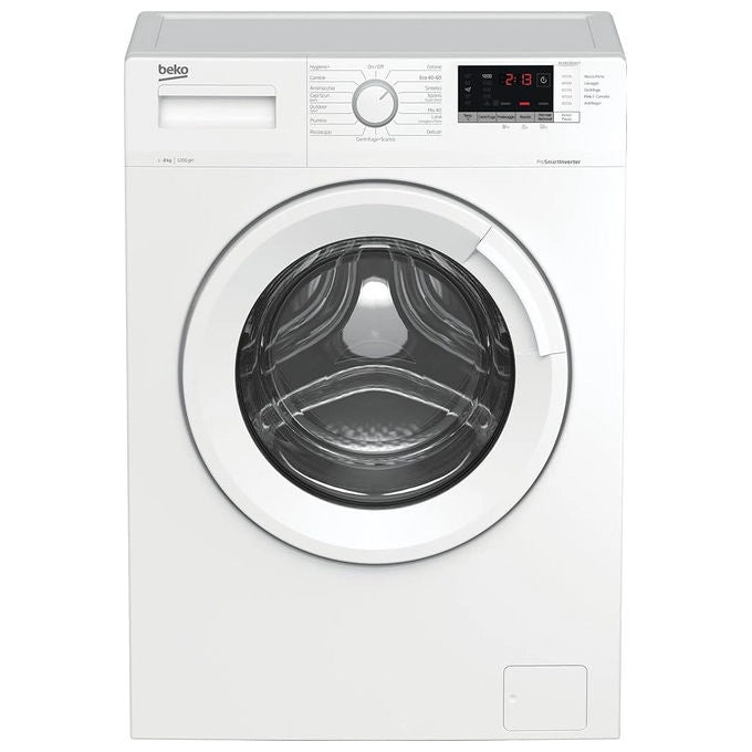 Beko lavatrice a carica frontale 8 kg, 1200 giri, classe a, inverter, 52 cm, libera installazione