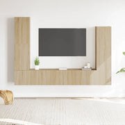 Set di Mobili Porta TV 4 pz-Set di 4 Credenza per TV Rovere Sonoma in Legno Multistrato 993692