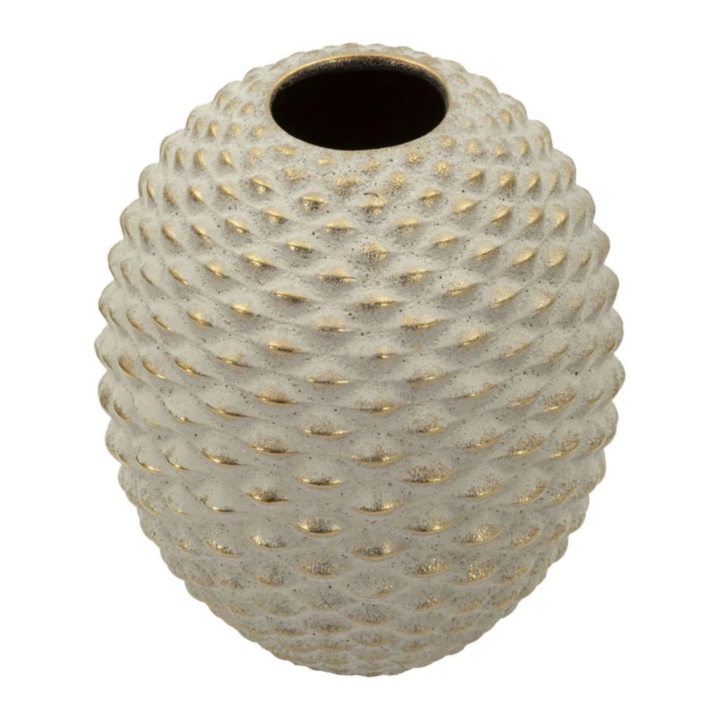 Vaso Decorativo VKH1022, Grigio, Ceramica, 23,5x23,5x28,5 cm