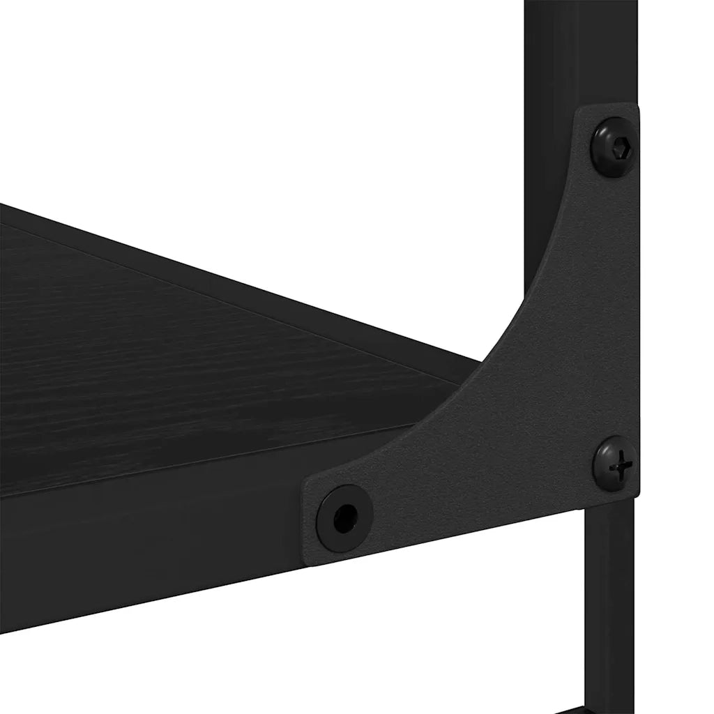 Libreria-Scaffale per Libri-Mobile di Stoccaggio Rovere nero 81 x 36 x 176 cm Legno multistrato