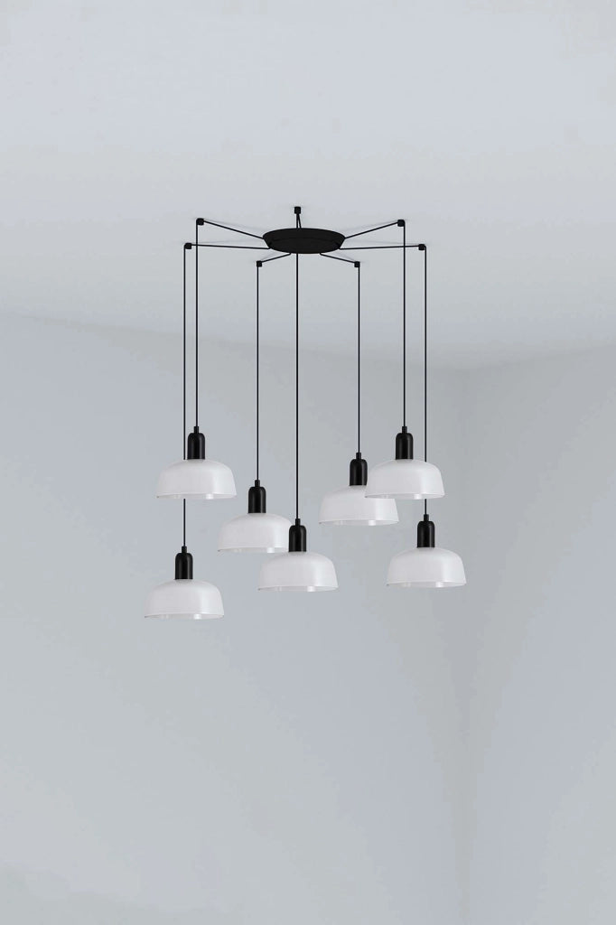 TATAWIN S metallo 7L Lampada a sospensione bianca