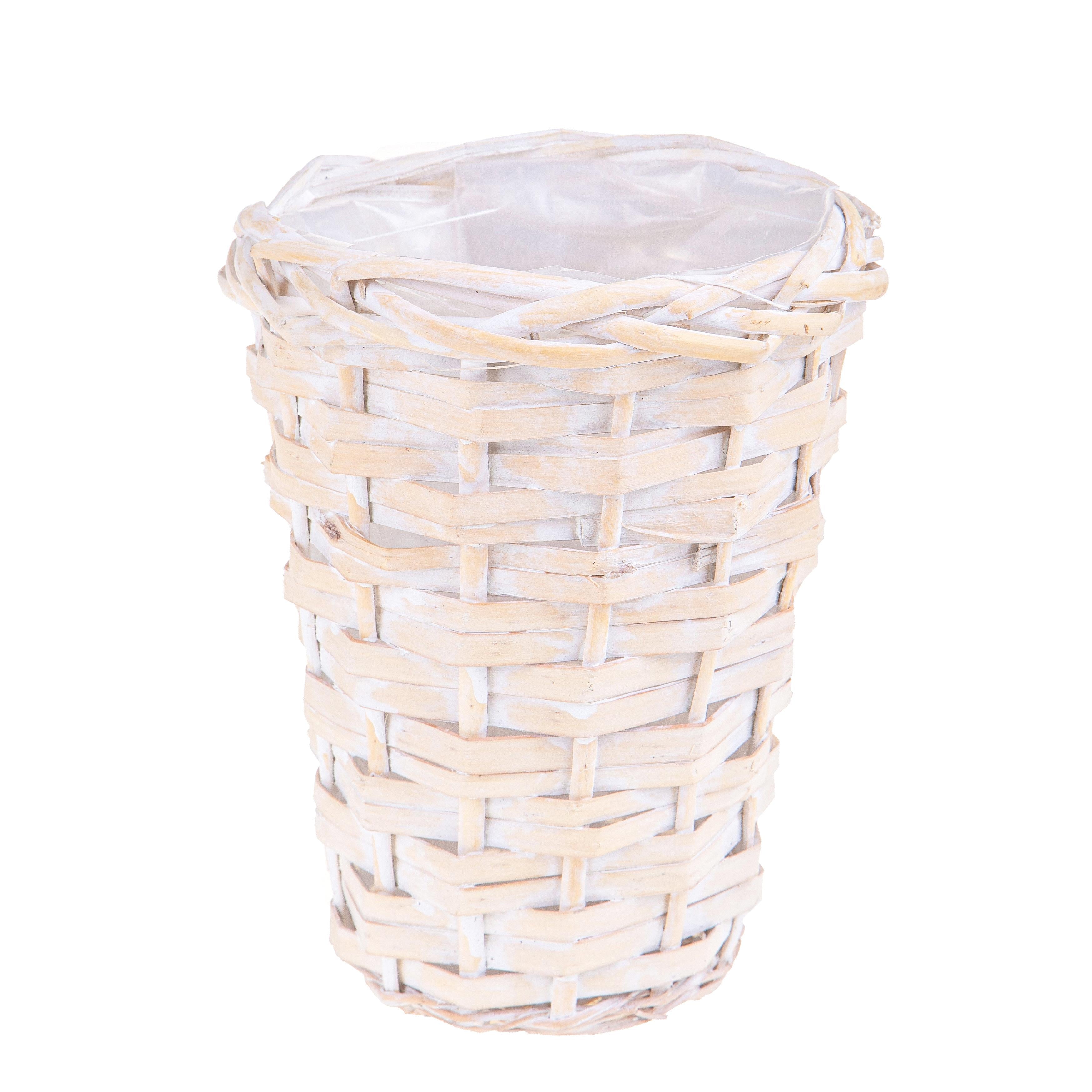 Set 6 Cesti in Materiale Naturale H 17 cm