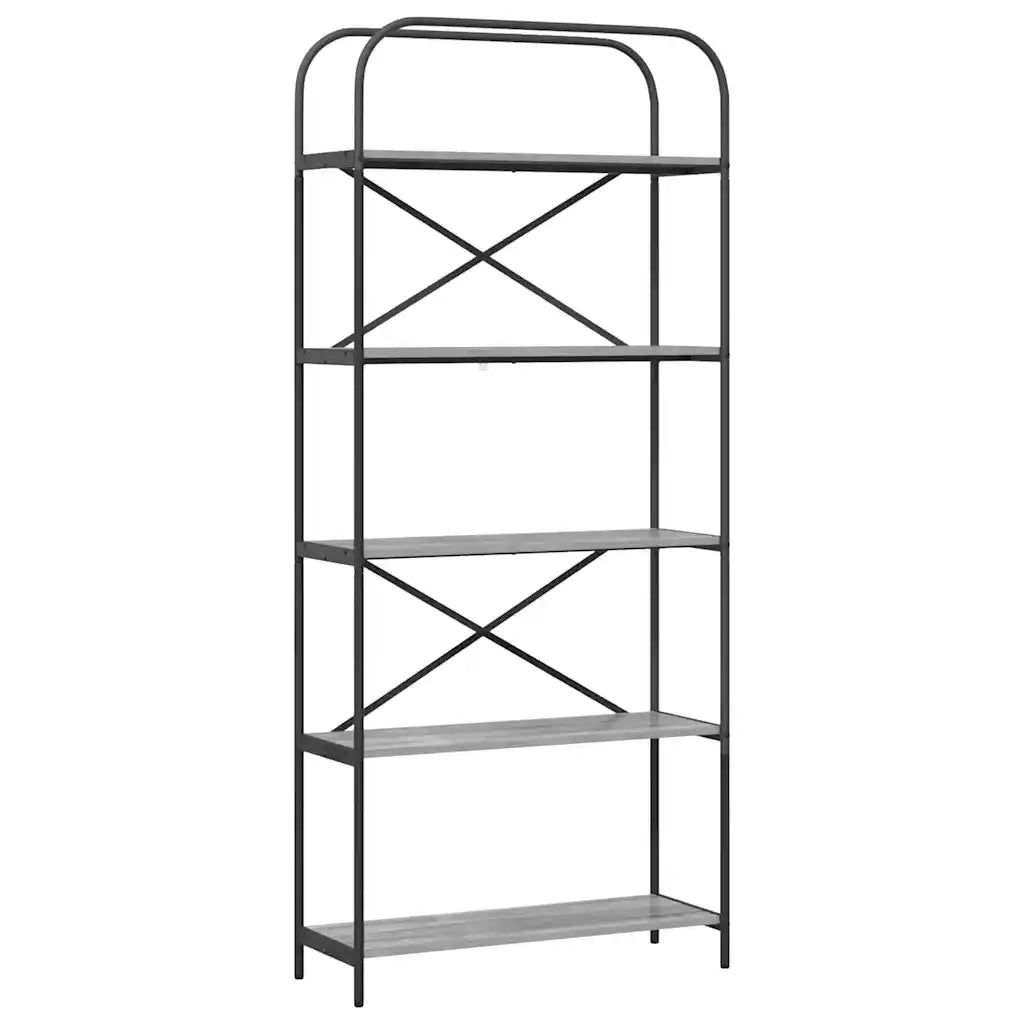 Libreria Grigio Sonoma 80 x 30 x 183 cm Legno multistrato