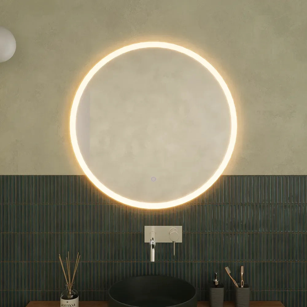 Specchio led Ø 60 cm touch screen luce calda/fredda | Beam