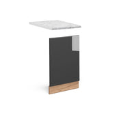 Pannello frontale Fame-Line Antracite lucido/Rovere dorato 45 cm, PL Marmo Vicco