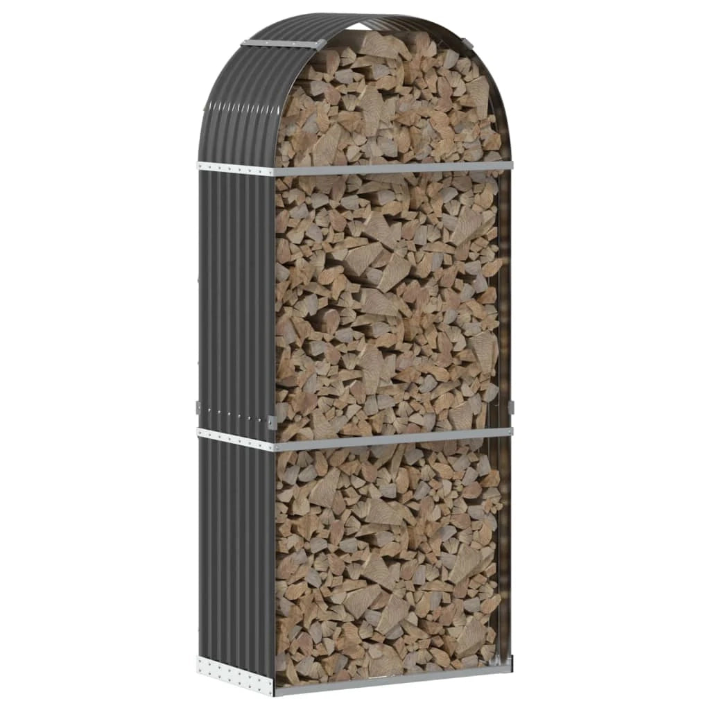 Portalegna 80 x 45 x 190 cm acciaio zincato antracite 02_0043786