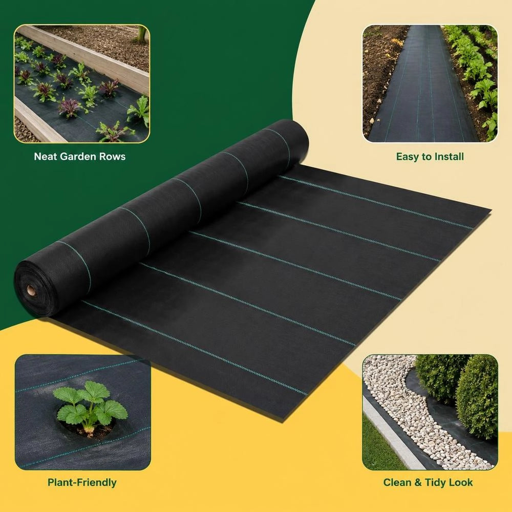 Weed Control Root Barrier Fabric Black 1x200 M In PP