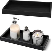 Set di 2 piastrelle di silicone nero per bagno - 10x20cm piastrella decorativa quadrata per tablet make-up piastrella quadrata 70x70