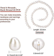Parelli in naturale perle - 120 pezzi - beige - bracciali e collane - materiali per la creatività