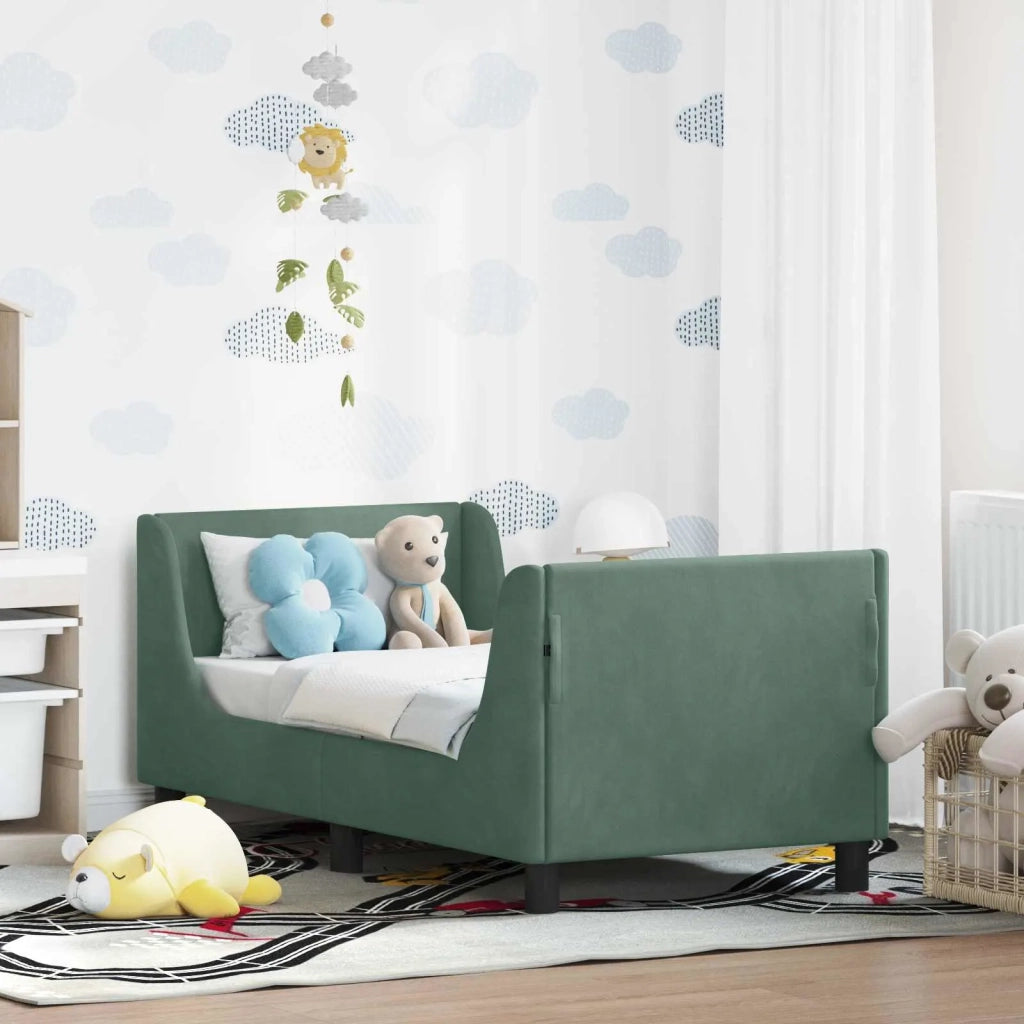 Struttura letto per bambini con testata Verde Mare 70 x 140 cm