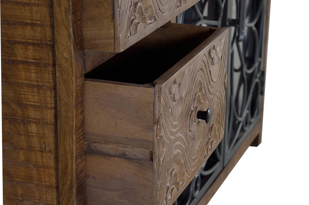 Credenza in legno di mango invecchiato