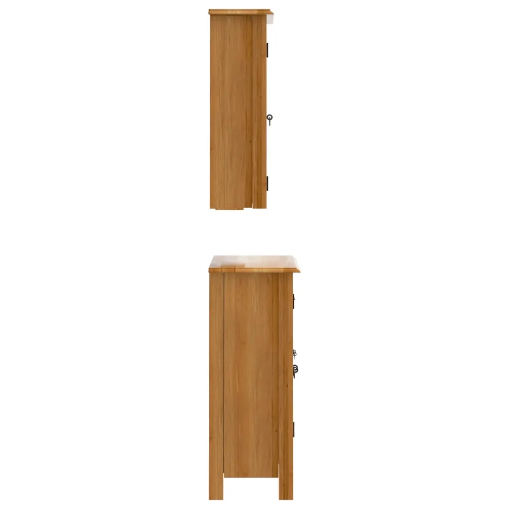 Set Mobili da Bagno 4 pz in Legno Massello di Pino 3223463