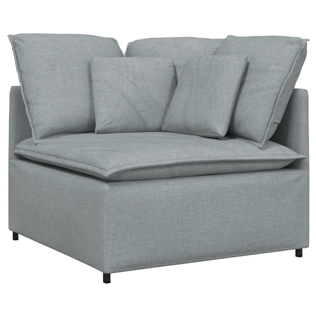 Modulo Angolare Divano Modulare con Cuscini Grigio Chiaro 100cm CFW6471761