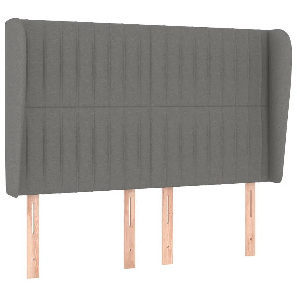 Giroletto a Molle con Materasso Grigio Scuro 140x190 cm Tessuto 3128118