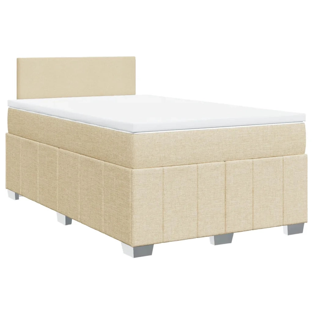 Giroletto a Molle con Materasso Crema 120x200 cm in Tessuto 3289333