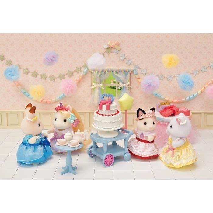 La ragazza con il gatto a due colore e il suo snack di compleanno - Famiglie Sylvanian - 5646 - da 3 anni