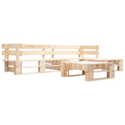 Set Divani da Giardino con Pallet 4 pz Naturale in Legnocod mxl 119262
