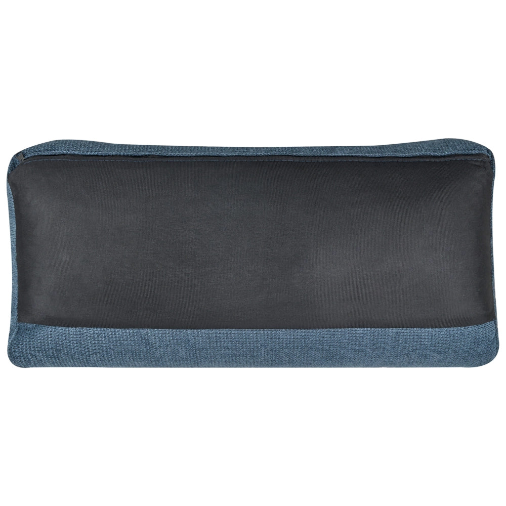 Divano Angolare in tessuto di ciniglia versione sinistra Rivestimento In Poliestere Blu Con Poggiatesta Regolabile Chaise longue Design Moderno