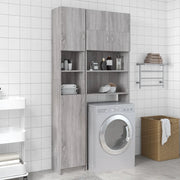 Armadietto Bagno Grigio Sonoma 32x25,5x190 cm Legno Ingegnerizzato 815538