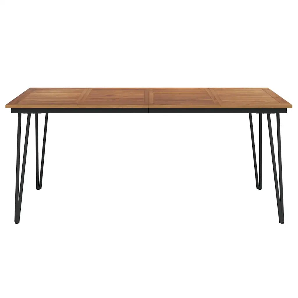 Tavolo Giardino con Gambe Forcella 180x90x75 cm Massello Acacia 319521