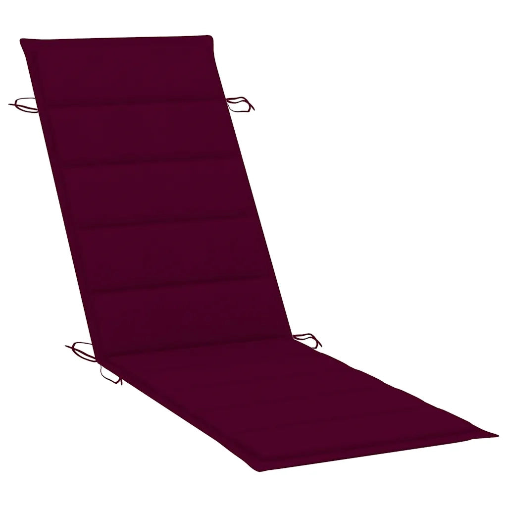 Lettino Prendisole | Sdraio da giardino | Lettino da sole con Cuscino in Legno Massello di Acacia