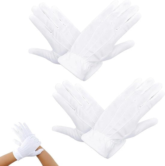 Manopole di cotone morbide 2 paia L - Dermatest: Molto buono - 100% cotone - Manopole a maglia - Adattamento perfetto - Bianco - Unico modello