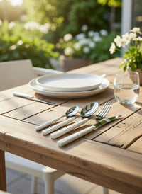 Servizio Set di Posate 24 Pezzi in Acciaio Eme Fast Avorio 18