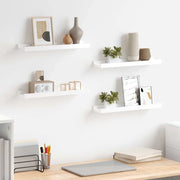 Mensole a Muro 4 pz Bianco Lucido 40x9x3 cm cod mxl 59438