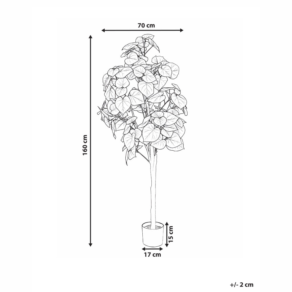 Pianta artificiale in vaso Materiale sintetico verde 160 cm Decorativo Finto Imitazione
