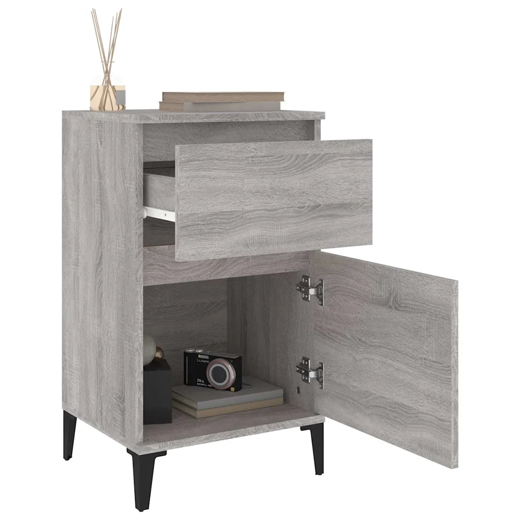 Comodino Grigio Sonoma 40x35x70 cm 819720