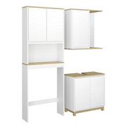 Vicco Set di mobili da bagno Bianco/quercia 3 parti