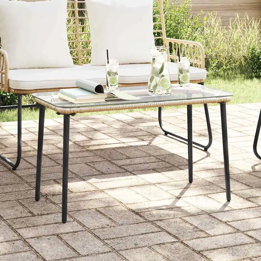 Tavolo da Giardino Naturale 80 x 40 x 45 cm polyrattan 42010365