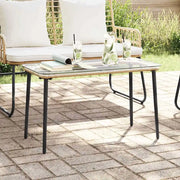 Tavolo da Giardino Naturale 80 x 40 x 45 cm polyrattan 42010365